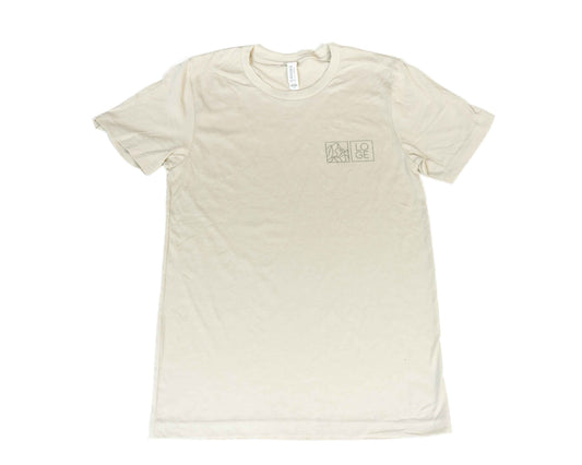 Cream T-Shirt with Mountain Logo